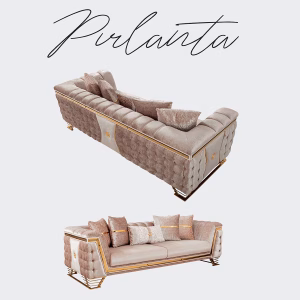 Diamond Cream Sofa Set - Image 2