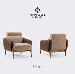 Lisbon Cream – Dark Brown Sofa Set - Image 3